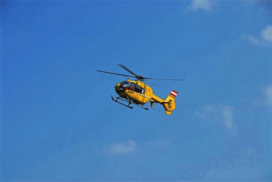  Der Notarzthubschrauber rückte heute zu einem schweren Arbeitsunfall in Unterfrauenhaid aus. 