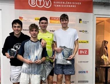 Alexander Gschiel und Niklas Maislinger vom UTC Neudörfl/WienInvest Group holten sich den Sieg im Doppelbewerb des ersten ITF-Turniers in Oberpullendorf. Beide sind auch beim zweiten Event im Einsatz. 