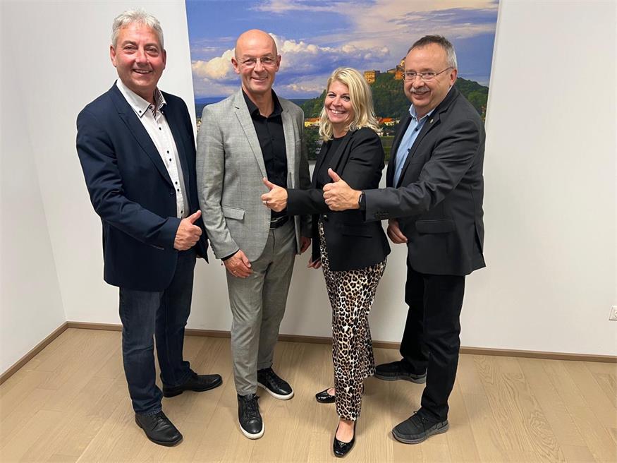 An der Spitze der SPÖ Güssing: 2. Vizebürgermeister Christian Garger, Bürgermeister Robert Antoni, Stadträtin Edith Weber und Stadtrat Alfred Brenner.