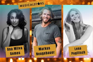 Ana Milva Gomes, Markus Neugebauer und Lena  Poglitsch bringen Broadway Flair in die Gernot Arena Jennersdorf.