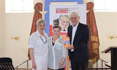 Andrea Schlor, Saskia Fanta und Gerhard Blaboll vor der Lesung. 
