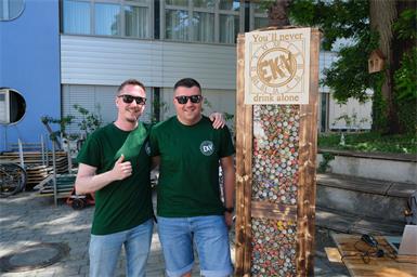 Andreas Windholz und Manuel Ehn begrüßten zahlreiche Besucher beim Frühschoppen