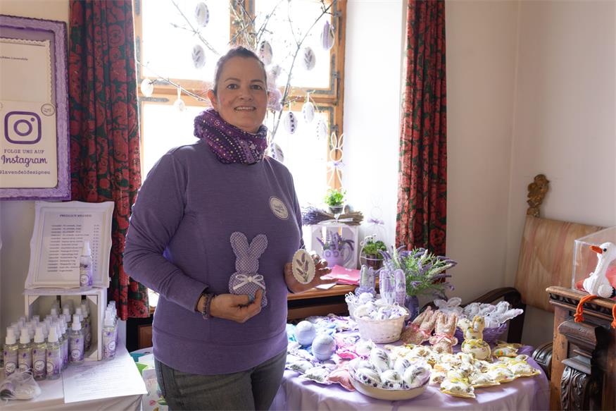 Ostern ist Marktzeit im Ruster Zechkeller Anita Lidy brachte mit Lavendel Design das ganze Haus zum duften