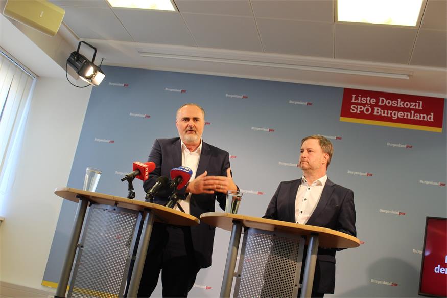 Ansagen zum Wahl(kampf)jahr. Landeshauptmann Hans Peter Doskozil und SPÖ-Klubobmann Roland Fürst (v.l.).