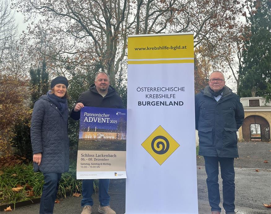 Auch in diesem Jahr lädt der Verschönerungsverein Lackenbach beim Pannonischen Advent im Schloss zu Genuss und vorweihnachtlicher Atmosphäre ein. Am Stand des Vereins warten Glühwein, Tee und feine kulinarische Köstlichkeiten auf die Besucher. Der Erlös aus diesem Adventwochenende kommt zur Gänze der Krebshilfe Burgenland zugute – und unterstützt damit die kostenfreie psychoonkologische Begleitung und Beratung von Krebspatienten und ihren Familien. 
