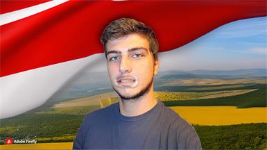 BVZ Online Chef Peter Wagentristl, "lachend, mit Burgenland-Flagge vor pannonischer Landschaft im Hintergrund" - zumindest stellt sich die KI dieses Szenario so vor. Man sieht: Ganz ersetzbar sind wir Pressefuzzis (noch) nicht.