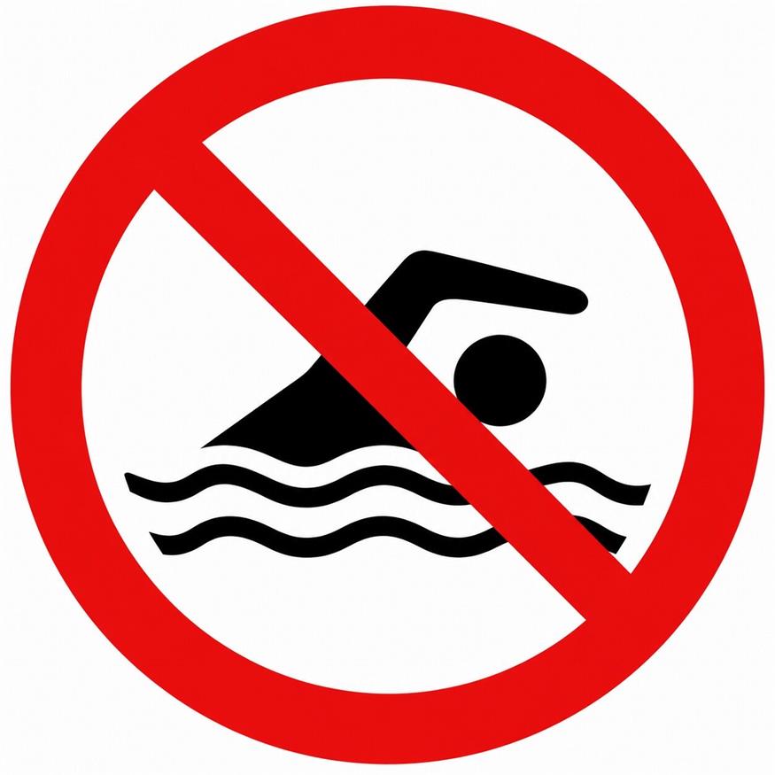 Badeverbot im Lutzmannsburger Badeteich. 