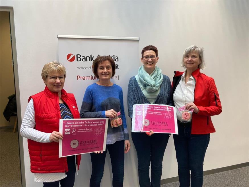 Kekserl für die Frauen und Forderung nach Gleichstellung