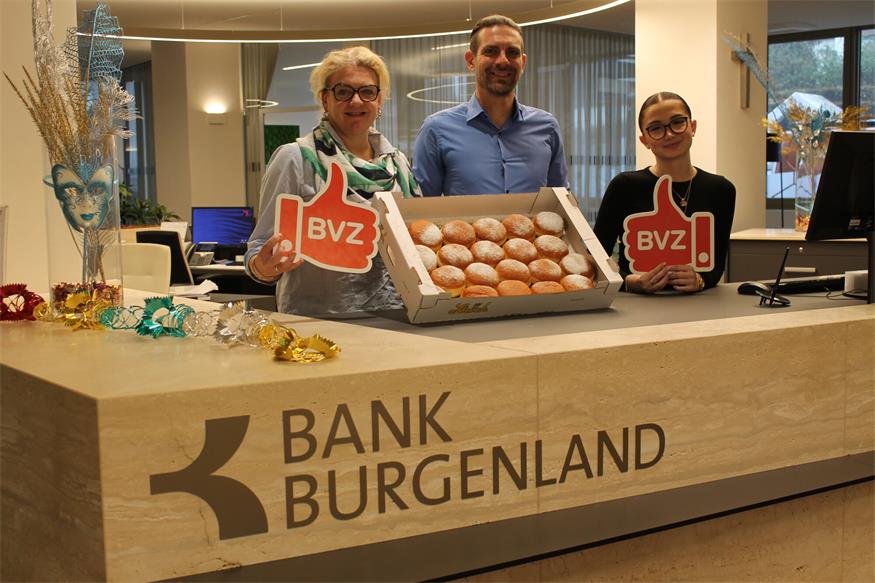 Bank Burgenland: Karin Mayer, Roman Sommer und Vanessa Ademi.