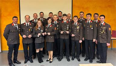 Bei der Jahreshauptdienstbesprechung der FF Forchtenau standen auch Ehrungen am Programm.