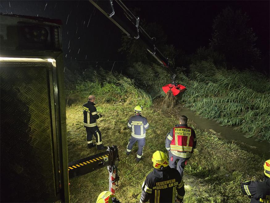 Starkregen sorgte für 14 Feuerwehreinsätze in Neusiedl am See 