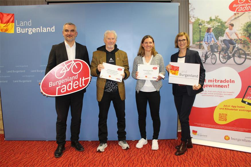 1.989.136 Kilometer per Rad: Gewinner von „Burgenland radelt“ geehrt 