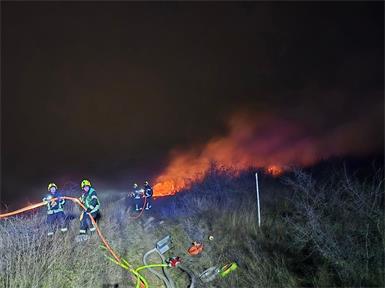 Flurbrand in der Silvesternacht am Kalvarienberg in Neusiedl am See