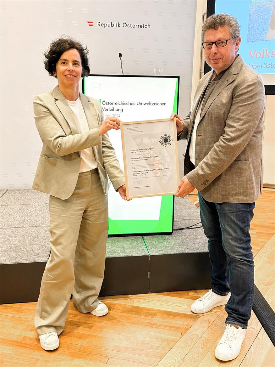 Parndorfer Bildungseinrichtung mit Umweltzeichen ausgezeichnet 