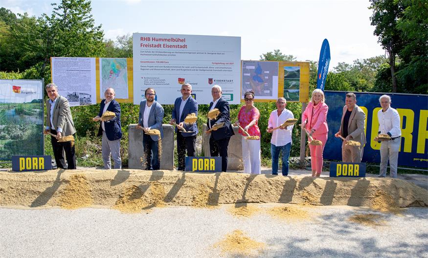 Spatenstich für erstes Hochwasserschutzprojekt Spatenstich für erstes Hochwasserschutzprojekt