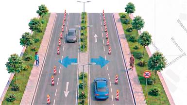 Eisenstadt: Mattersburger Straße für Verkehrssicherheitstest einspurig