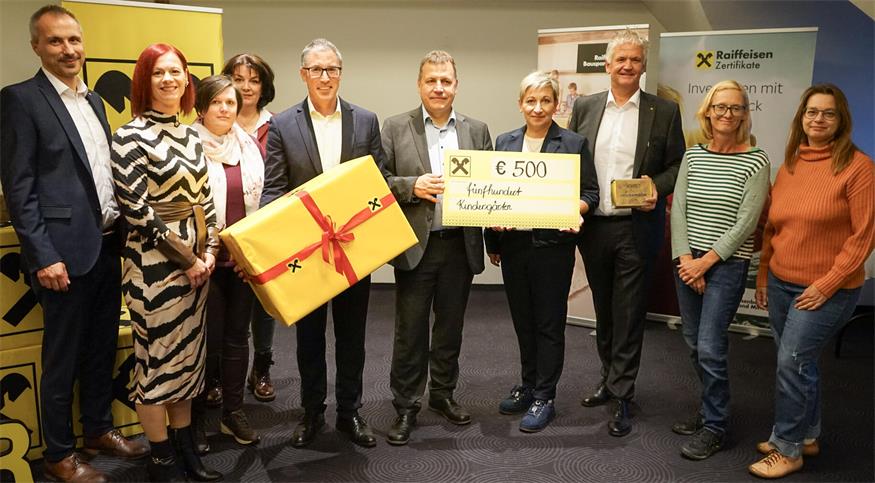 Raiffeisenbank unterstützt Kindergärten im Bezirk Mattersburg 