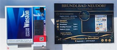 Ein Bankomat und ein Zigarettenautomat für Neudorf