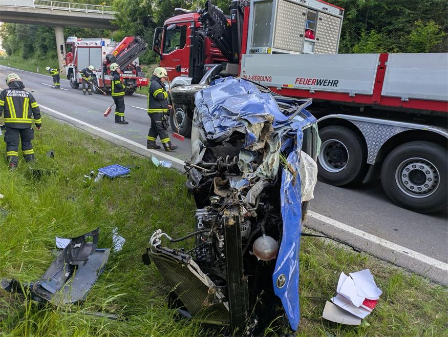 Auto überschlug sich auf B63a bei Oberwart 