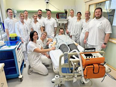 Trainings mit „Patientenpuppe“ für optimalen Ablauf im Ernstfall