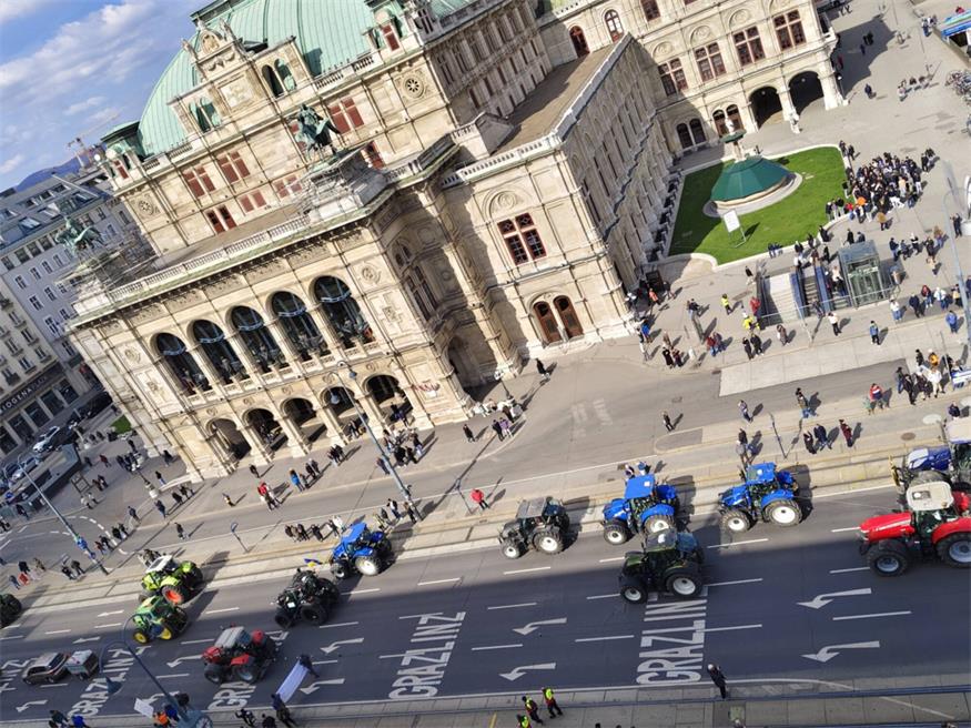 Bauernprotest aus dem Burgenland erreicht Wiens Ringstraße 