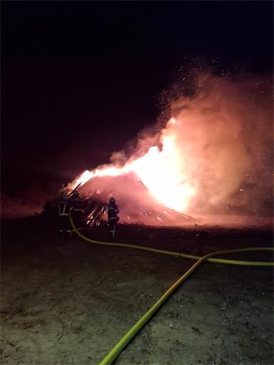 Steinberger Osterfeuer brannte zwei Tage zu früh ab