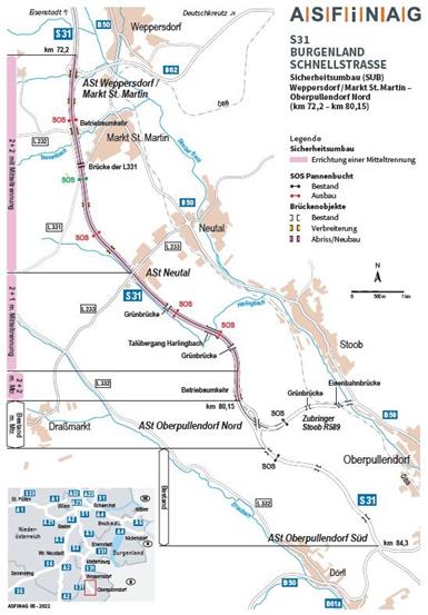 Mehr Verkehrsicherheit auf S31: Mitteltrennung bald bis Oberpullendorf