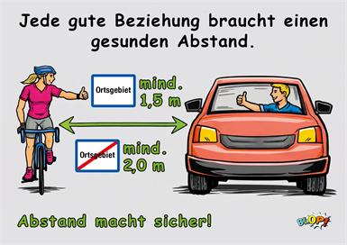 „Abstand rettet Leben“: Gemeinsame Radfahrt durch Oberpullendorf