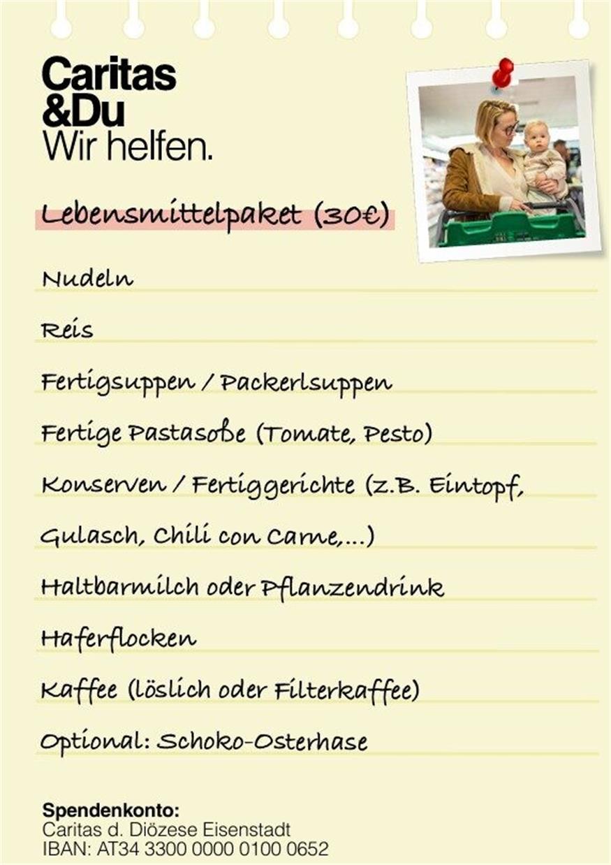 Die Caritas hilft: Gemeinsam werden 300 Lebensmittel-Pakete geschnürt 