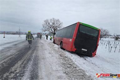 Bezirk im Schnee: 180 Einsätze der Feuerwehren