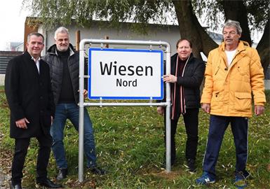 Diebe ließen Ortstafel „Wiesen Nord“ mitgehen