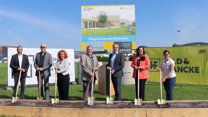 Spatenstich für Pflegezentrum des Landes in Steinbrunn 