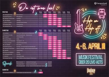 Musikfestival „Hop on Hop off“ startet in Podersdorf am See