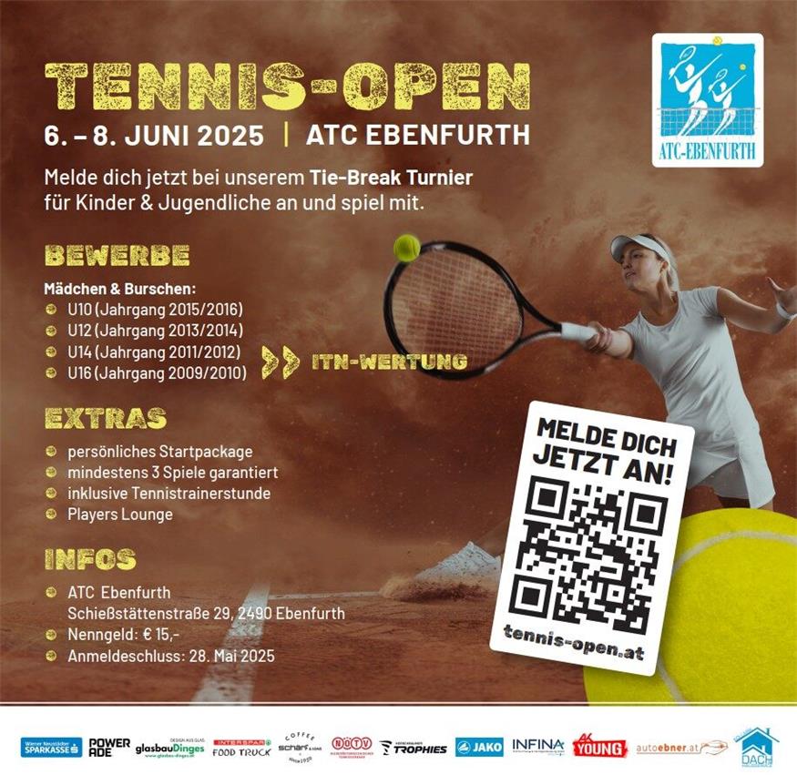 Gewinne Starterplätze für die erstmalige „TENNIS-OPEN“ in Ebenfurth Gewinne Starterplätze für die erstmalige „TENNIS-OPEN“ in Ebenfurth