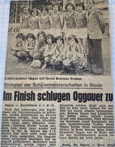 Das sind die Fußball-Schülermeister ... von 1975