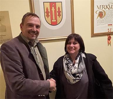 Bürgermeister Franz Werdenich, ÖVP-Kandidat bei der Landtagswahl, mit Vizebürgermeisterin und SPÖ-Kandidatin Anita Kahl