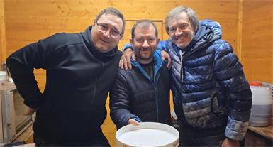 Bürgermeister Richard Frank, Michael Frank und Gerhard Zvonarits.