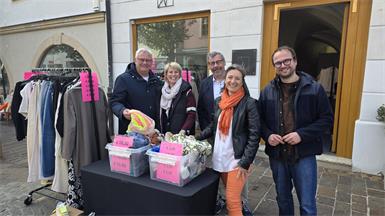 Bürgermeister Thomas Steiner, Nicole Grill (Stadtmanagement Eisenstadt), Gemeinderat Otto Kropf, Geschäftsführerin Margit Sommer (Stadtmanagement Eisenstadt) und Vizebürgermeister Istvan Deli
