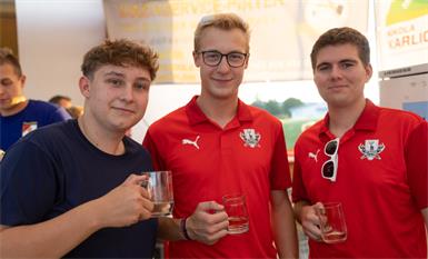 Christoph Steiner, Stefan Neeb und Luca Nagelreiter feierten ihre Feuerwehr.