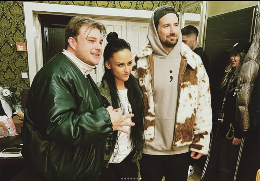 Christopher Mesgolits alias „Styo“ (links) mit Anna Grey und Michael Kümper