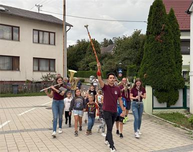 Claus Draskovits führte die Marschprobe an.
