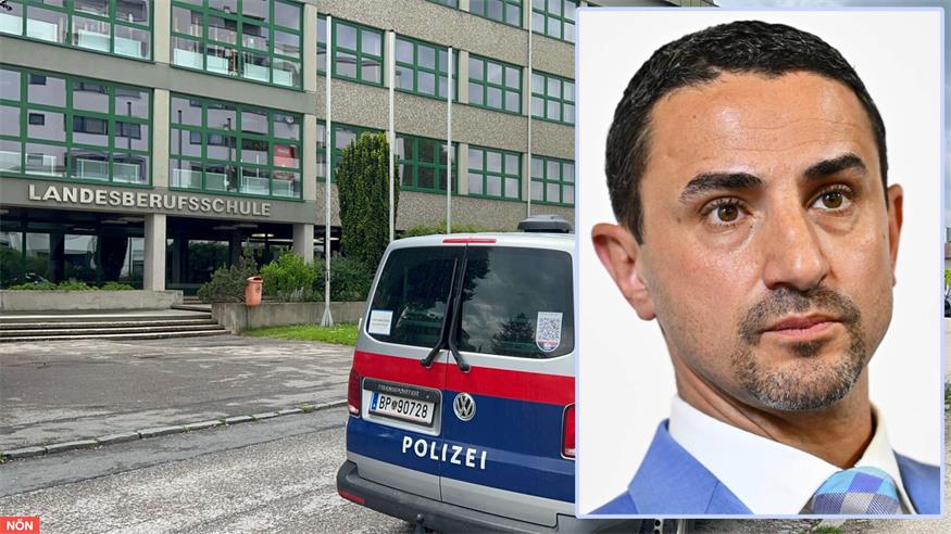 DSN-Direktor Omar Haijawi-Pirchner (re.) nach den Drohungen gegen Schulen vom Montag: "Wir ermitteln in alle Richtungen."