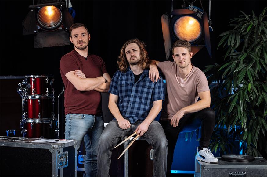 Daniel Wagner, Wolfgang Fuchs und Stefan Ensbacher sind seit zehn Jahren die Band „Crowdfleckerl“.