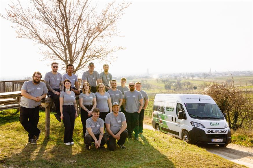 Das 14-köpfige Team von „Der Haubi hat's!“