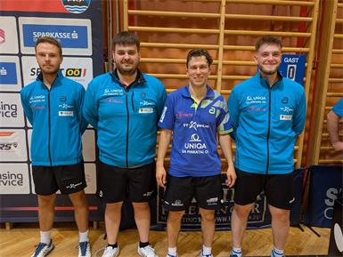 Das Bundesliga-Team des UTTC Oberwart: Tilen Cvetko, Michael Seper, David Serdaroglu und André Pierre Kases (v.l.).