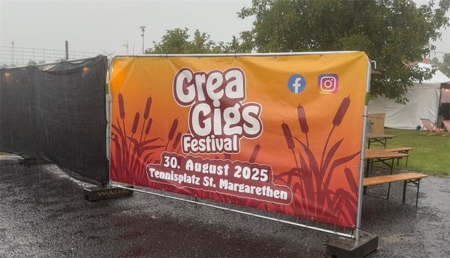 Das Grea Gigs Festival in St. Margarethen fiel ins Wasser.