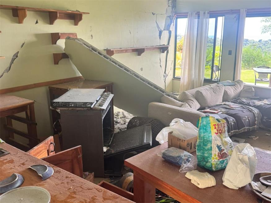 Das Haus von Michael Bradl in Panama ist aufgrund des Erdbebens total verwüstet.