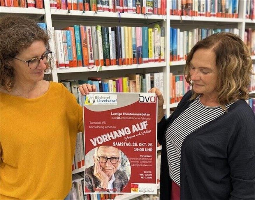 Das Mareck-Gastspiel ist ein Abend voller Witz, Charme und Theaterleidenschaft und der Höhepunkt der Lesewoche ind er Bücherei Litzelsdorf.