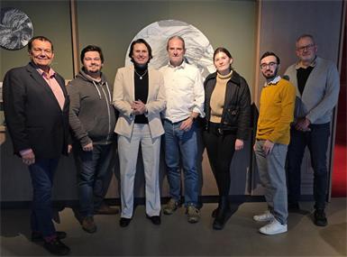 Das NEOS-Landesteam bei der Klausur (v.l.): Pinkafeld-Gemeinderat Edi Posch, Regionalkoordinator Degenhard Trubacek, Landesgeschäftsführerin Sylvia Neuherz, der interimistische Landessprecher Christoph Lach, das kooptierte Landesteam-Mitglied Hannah Hornek,JUNOS-Landesvorsitzender Philipp Gruber und Finanzreferent Peter Peikoff. 
