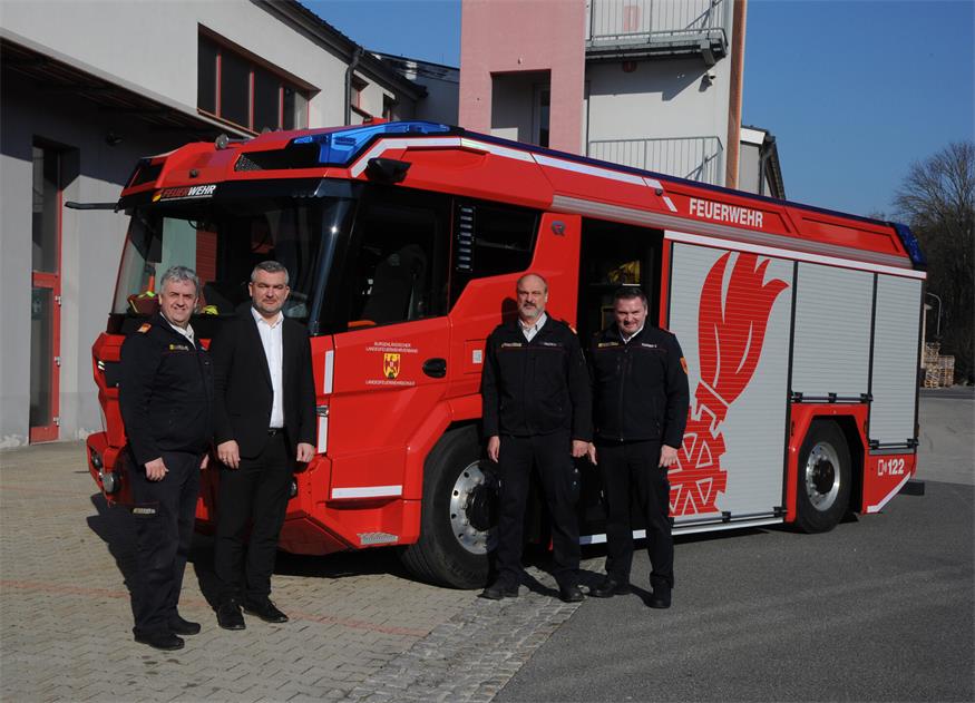 Das erste elektrische Tanklöschfahrzeug (TLF) des Landes.